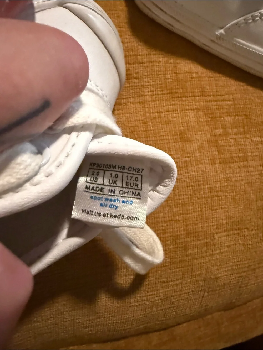 Keds White Baby Lace-Up Walker Shoes